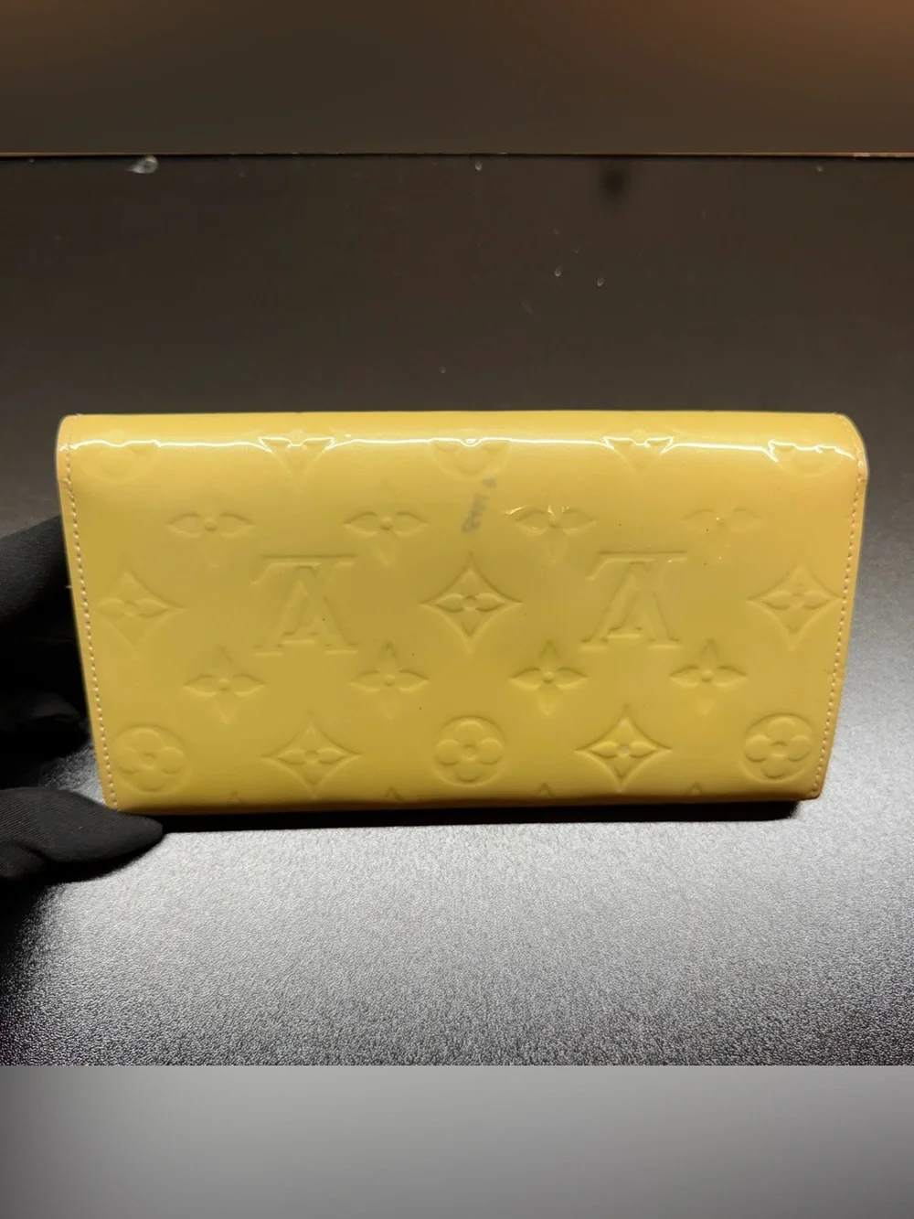 Louis Vuitton Yellow Vernis Sarah Wallet